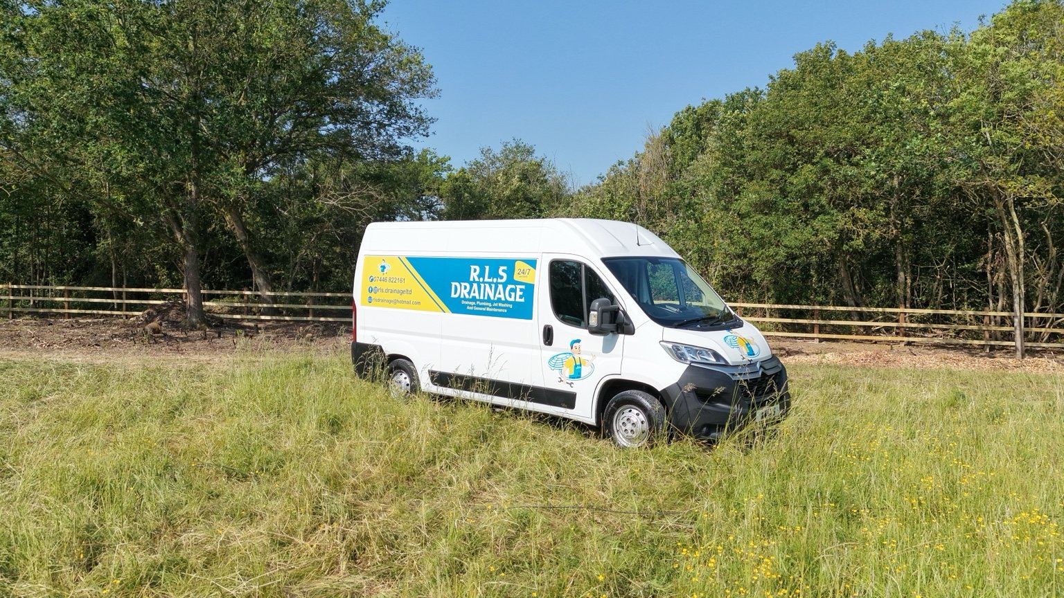 R.L.S. Drainage van on site